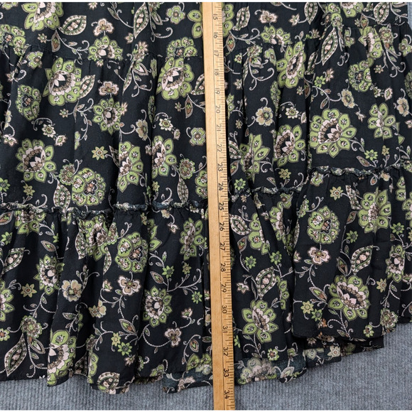 Vintage White Stag Midi Skirt Womens 2X Paisley Floral Cottage Flowy Whimsical - Picture 3 of 5